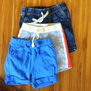 6-12 Months baby shorts 3 pairs bundle old navy denim and cotton